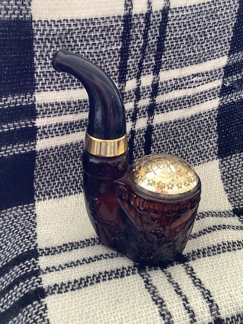 Avon American Eagle Stamped Shaped Collectors Edition Bottle